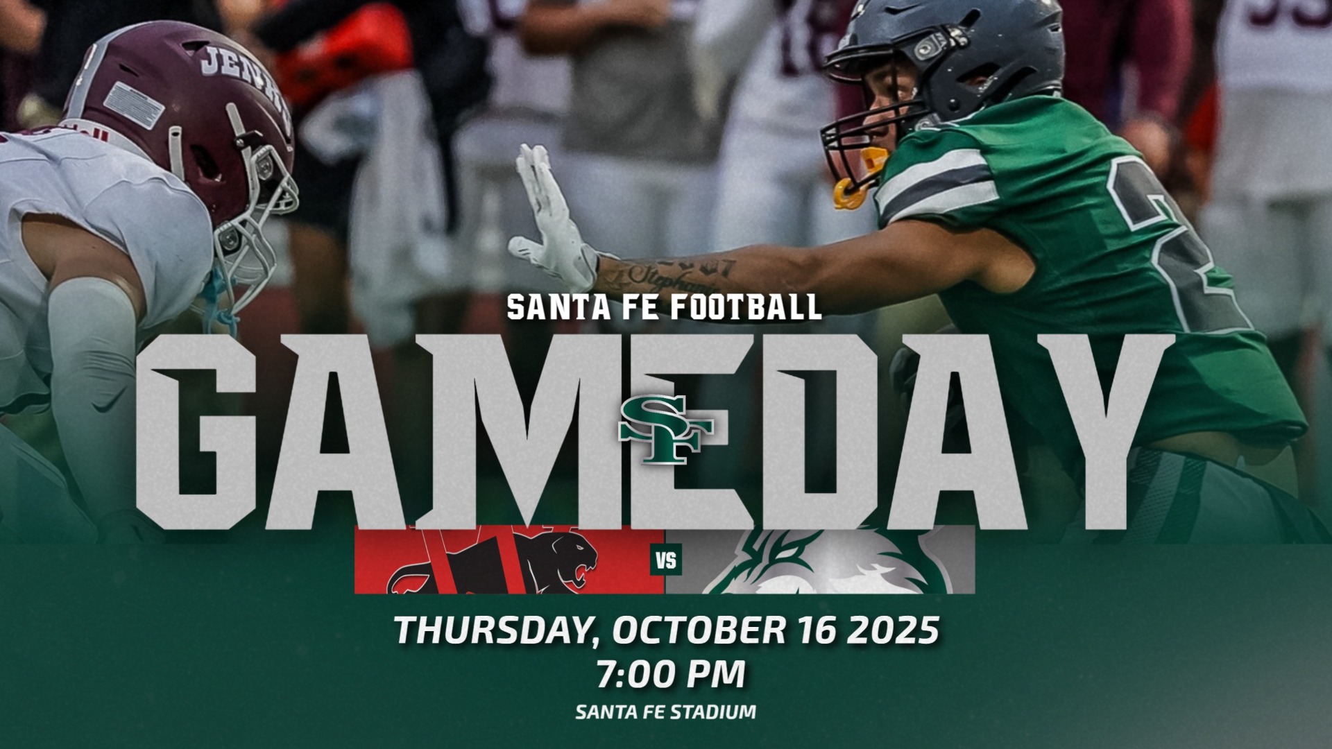 Football game vs. Westmoore is this THURSDAY, October 16th at 7 pm.