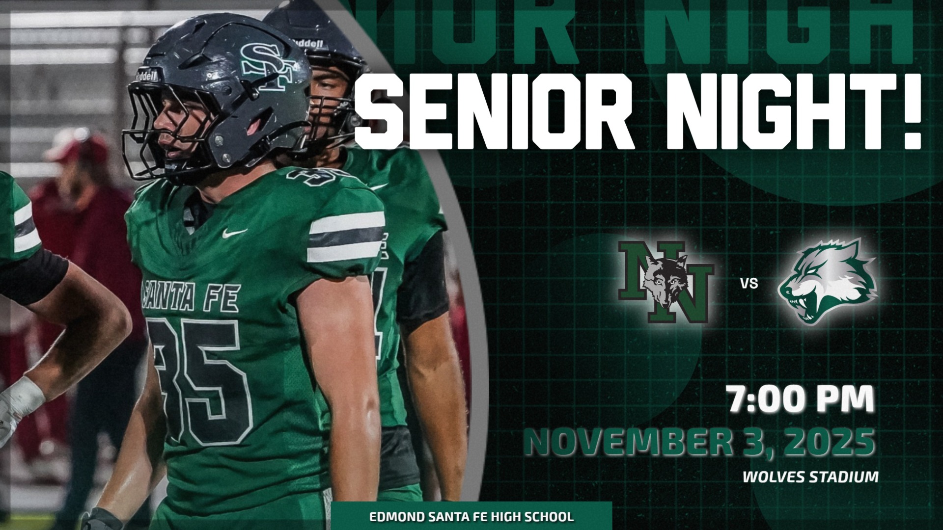 Football to host Norman North tonight for senior night!