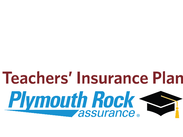 Plymouth Rock  logo with link to https://www.plymouthrock.com/insurance/nj-teachers
